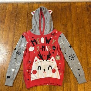 Festive Cat Christmas Hoodie